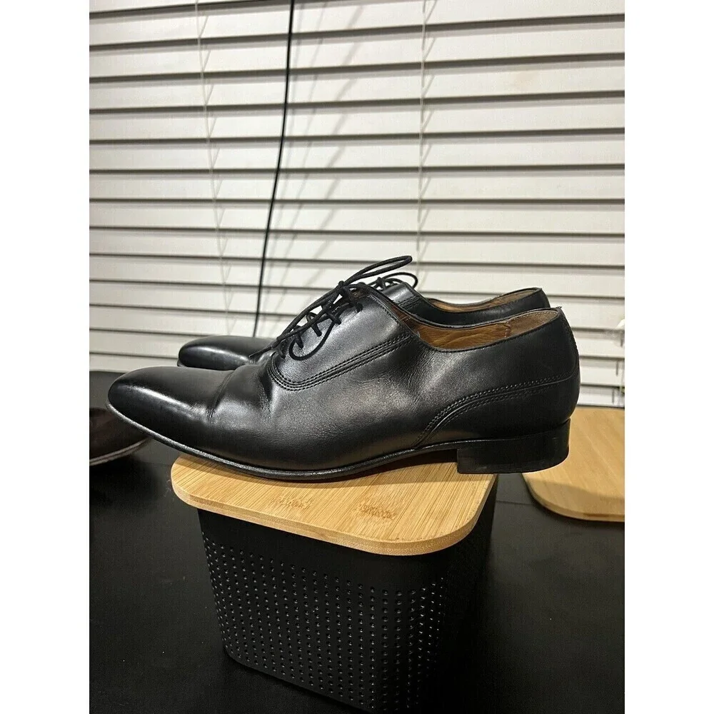 Finsbury Minister Mens Black Cap Toe Dress Shoes Size 7.5